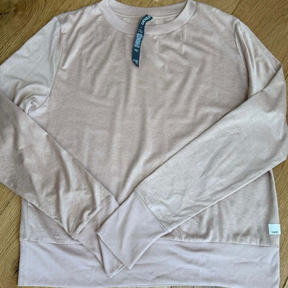 Vuori Women’s Daydream Crew Small Rosewater Heather Long Sleeve NWOT - Picture 3 of 10